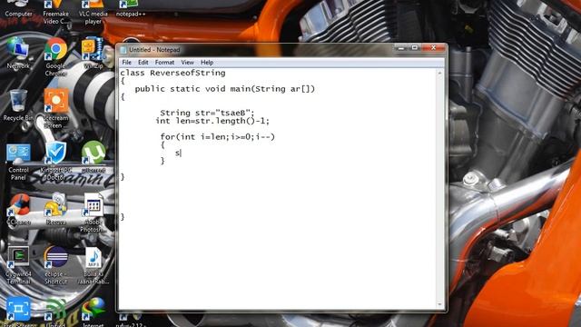 Reverse of a string in Java смотреть онлайн