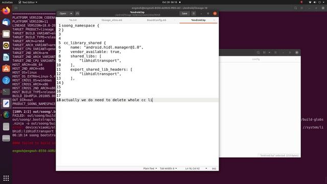 how to Build LineageOs-18 and adapting the device tree to LineageOS Build started part 2 смотреть онлайн