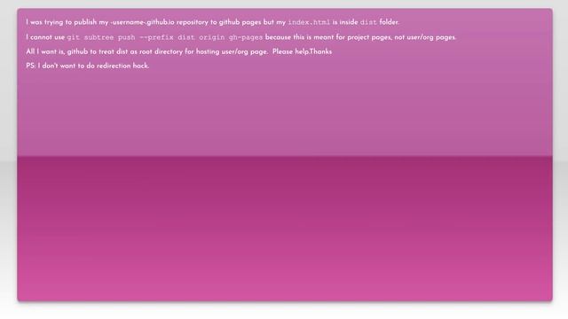 host github pages from /dist folder in master branch смотреть онлайн
