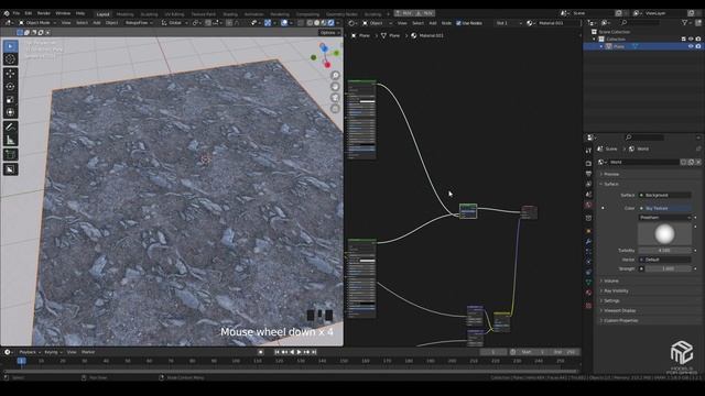Смешивание текстур | Displacement| Уроки Blender | 3D | Tutorial Blender смотреть онлайн