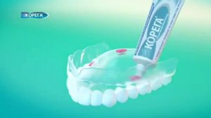 ТВ ролик крем Корега® для фиксации зубных протезов