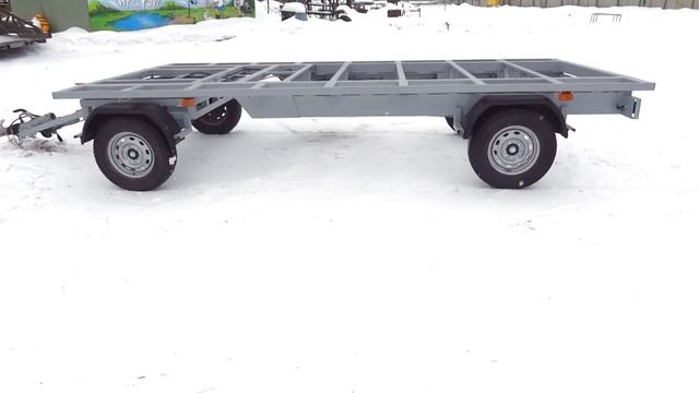 Прицеп-лафет с поворотной осью и тормозами на 2 оси от Ателье Прицепов auto show тест драйв автодом смотреть онлайн