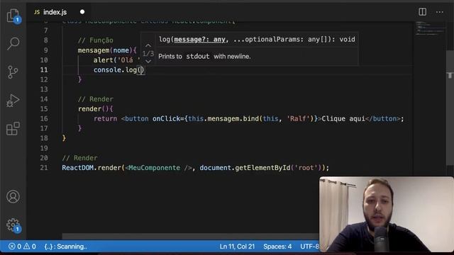 ReactJS Básico 11 - Bind смотреть онлайн