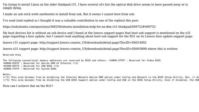 Thinkpad r31 usb install (K / X / L)ubuntu смотреть онлайн