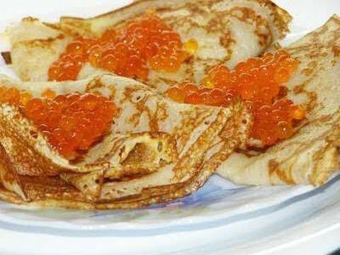 Блины с красной икрой - вкусные блины с начинкой. смотреть онлайн