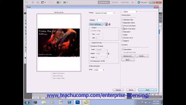 Photoshop CS6 Tutorial Setting Printing Options Adobe Training смотреть онлайн