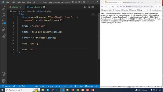 Fetch JSON Data & Insert Database | PHP & MySQL смотреть онлайн