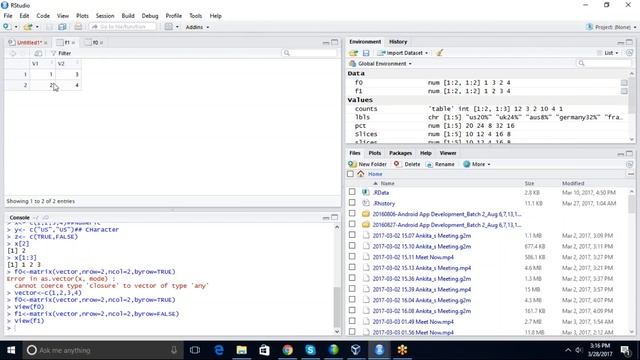R Programming-Part 2(Vector,Scalar,Matrix,Dimensions) смотреть онлайн