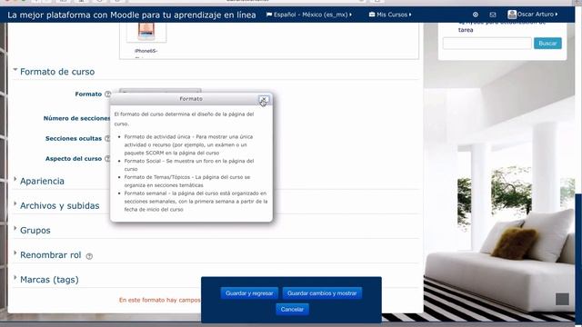Curso completo Moodle 3.0.3 Video 8. Creación de un curso en Moodle en formato semanal HD смотреть онлайн