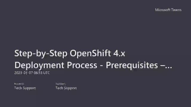 Step-by-Step OpenShift 4.x Deployment Process - Prerequisites – Download OpenShift Installer смотреть онлайн