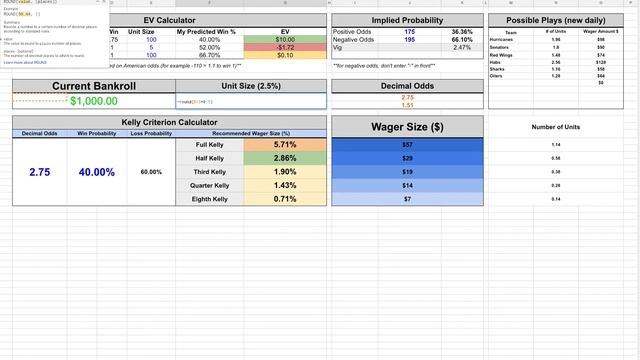 Kelly Criterion Calculator - Gambling Math, Sports Betting Formula! смотреть онлайн