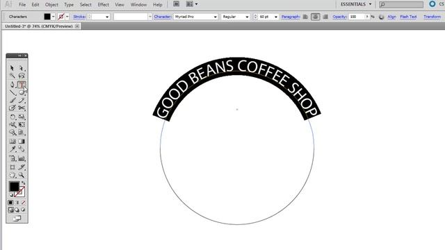 Creating Circular Text in Illustrator смотреть онлайн