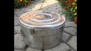 КОПТИЛЬНЯ САМОДЕЛЬНАЯ  для ГОРЯЧЕГО КОПЧЕНИЯ ИЗ МЕДИЦИНСКОГО БИКСА