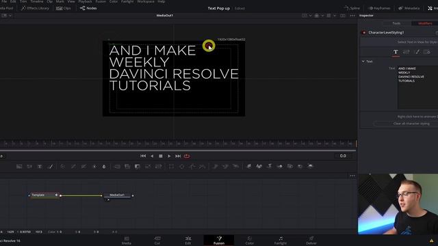 How to Make TEXT POP-UP on Screen While Talking? A Davinci Resolve Tutorial смотреть онлайн