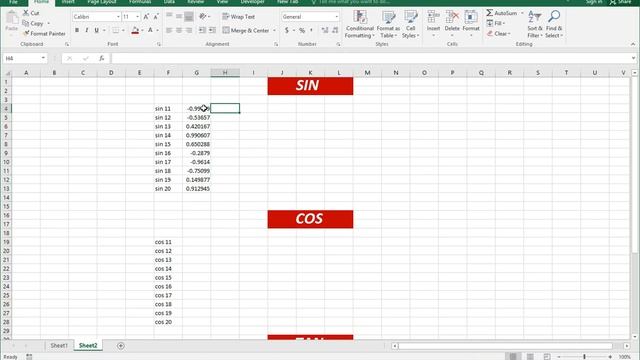 Graph of SIN,COS,TAN in MS EXCEL|very easy in urdu/hindi|Graph in MS EXCEL|SIN,COS,TAN and other смотреть онлайн
