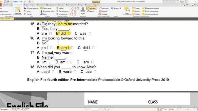 English File 4e Quick Test #11 Pre-intermediate used to, might, so, neither +auxiliaries смотреть онлайн