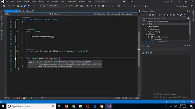 MessageBox C# | How To Use Message Box In C# Visual Studio |#2 смотреть онлайн