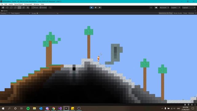 2D Minecraft / Terraria Sandbox Game In Unity