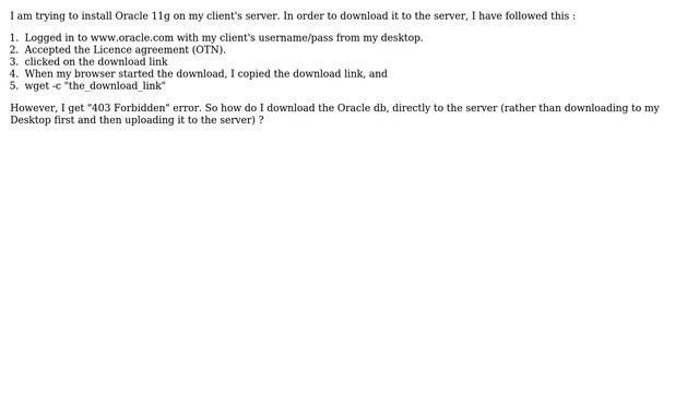 Databases: How to download oracle database to a remote server? смотреть онлайн