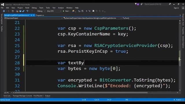 string encrypt with rsa crypto service - c# смотреть онлайн