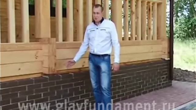 Отделка цоколя дома на винтовых сваях облицовочным кирпичом (г. Нижний Новгород) смотреть онлайн