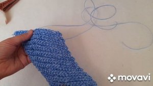 Мочалка крючком для мытья посуды.