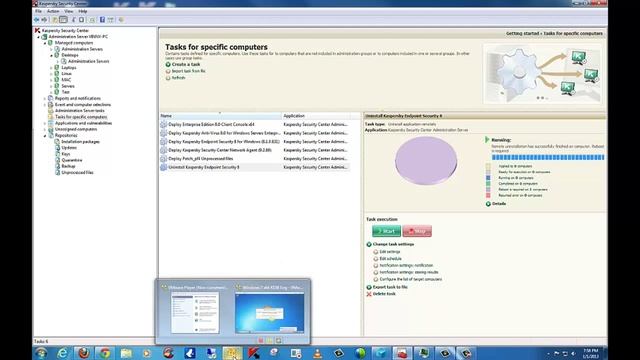 How to uninstall Kaspersky Endpoint Security 8 for Windows via Kaspersky Security Center 9 смотреть онлайн
