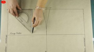 Построение чертежа основы юбки по Мюллеру .С двумя вытачками на половине заднего полотнища