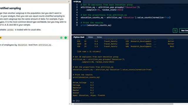 DataCamp 47 - Sampling in Python chapter 2 смотреть онлайн