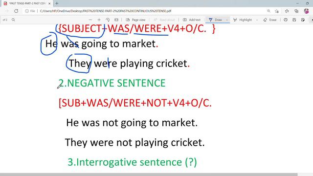 PAST TENSE PART- 2 PAST CONTINUOUS TENSE смотреть онлайн