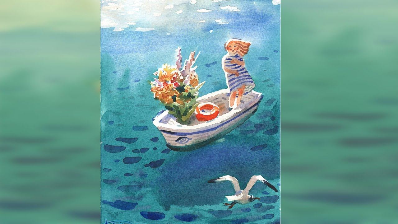 Акварельное поздравление смотреть онлайн