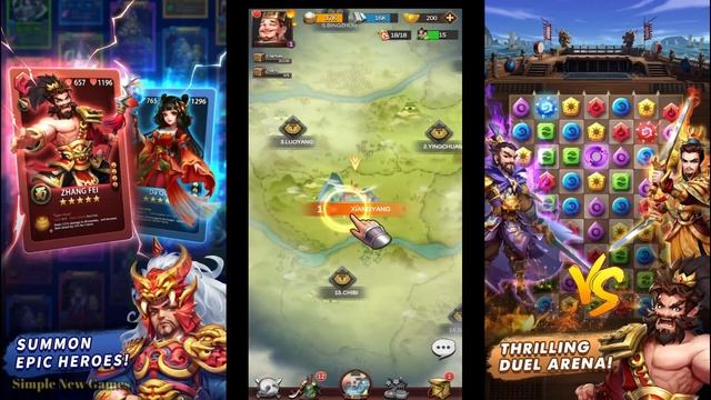 Three Kingdoms & Puzzles Gameplay Android | New Mobile Game смотреть онлайн