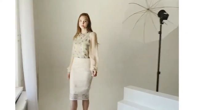 Легкая шифоновая блузка "воздушный микс" 214-3870 и кружевная юбка "Этерская богема" 117-7249 смотреть онлайн