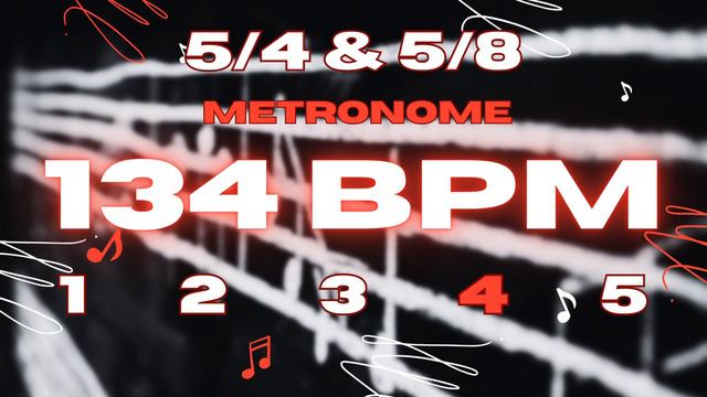 134 BPM - 5/4 & 5/8 Metronome смотреть онлайн