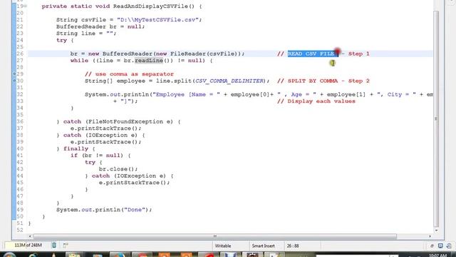 HOW TO READ CSV FILE USING JAVA DEMO смотреть онлайн