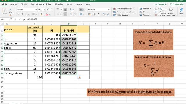 Calculo de Indices de Diversidad con Excel смотреть онлайн