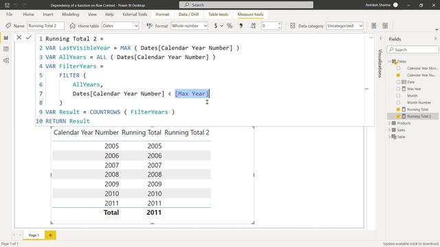 Dependency Of A Function On Row Context In DAX Explained With DAX Studio смотреть онлайн