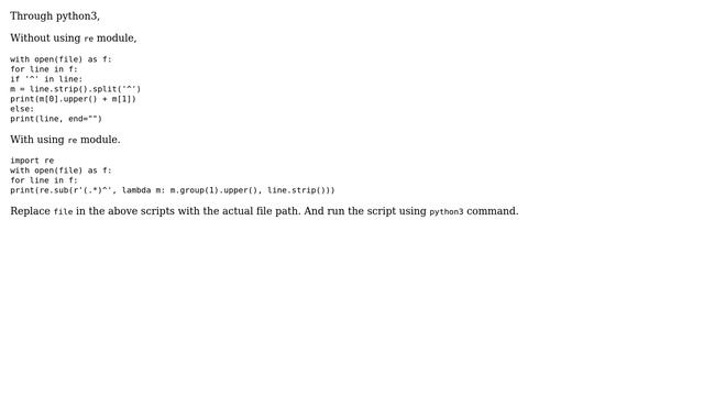Ubuntu: How can I capitalize letters before a certain character? (^)? (8 Solutions!!) смотреть онлайн