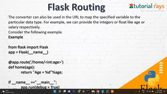 Flask Python Routing | Flask Tutorial for beginners смотреть онлайн