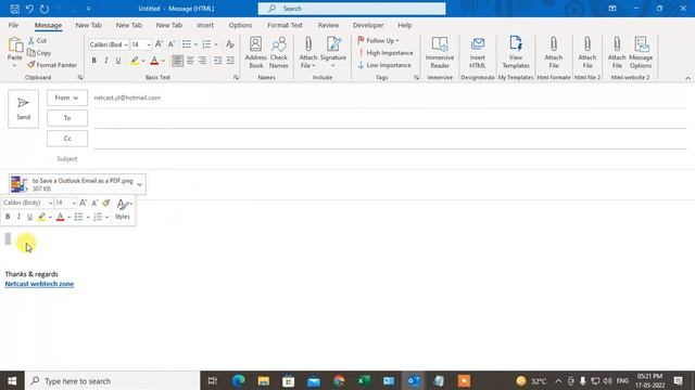 How to Insert Image, File And Excel File In Outlook Email Body смотреть онлайн