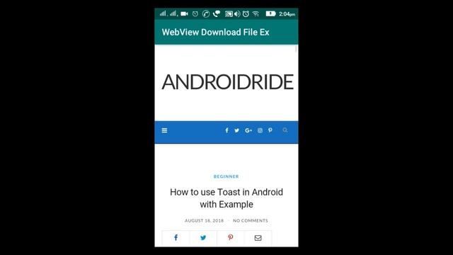 Android WebView Download File Example Demo смотреть онлайн