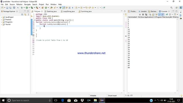 Tables using For Loop from 1 to 10 in Java Eclipse | | Java смотреть онлайн