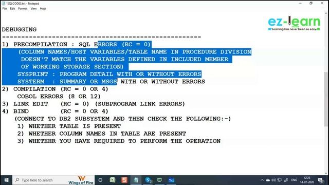 COBOL DB2 Debugging & SQL Codes Discussion смотреть онлайн