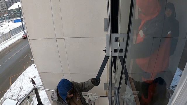 Замена остекления стоечно-ригельный фасад стеклопакеты с "зубом" смотреть онлайн