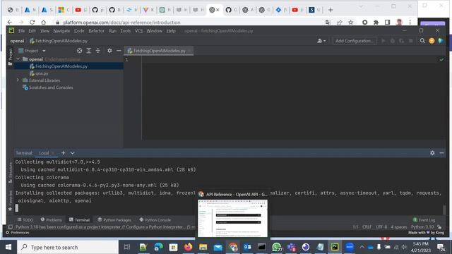 1. Getting started: First API call to openai/chatgpt with openai key смотреть онлайн