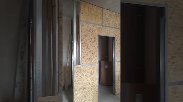 Перегородка с ОСВ панелями. смотреть онлайн