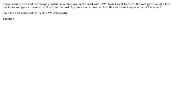 How to mount/resize/modify LVM partition in KVM qcow2 or raw images? смотреть онлайн