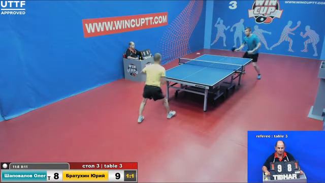 Шаповалов Олег 2-3 Братухин Юрий Турнир Восток 3 WIN CUP 28.06.21 ПрямаяТрансляция Зал3 смотреть онлайн