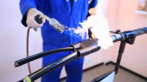 Монтаж соединительной муфты на кабель с бумажной изоляцией