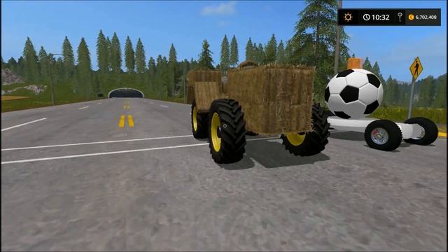 Farming Simulator 17 AMERICAN FLAG RAMP VS ZETOR,BALE TRACTOR, BALL CAR смотреть онлайн